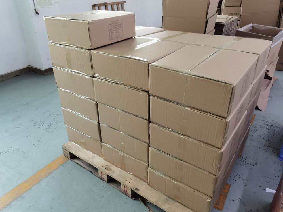 export cartons stacked on pallet