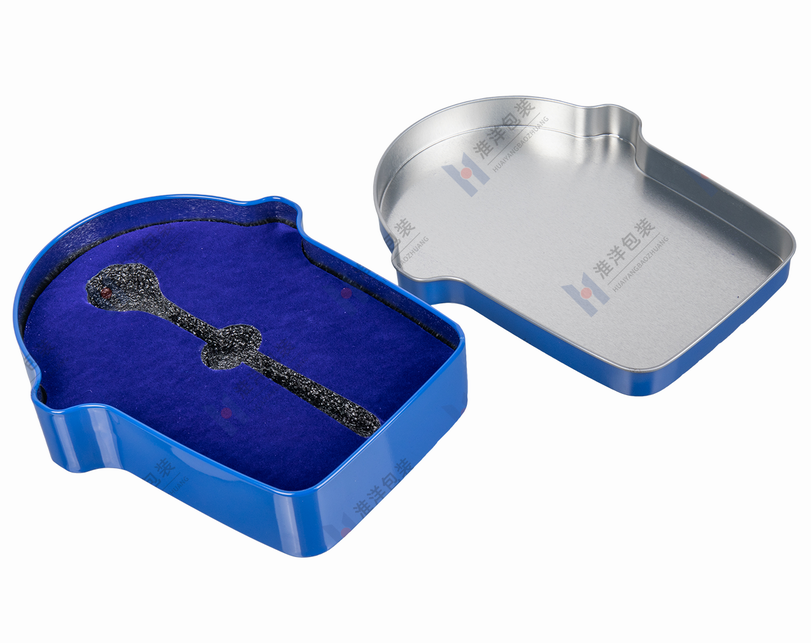 custom shield shaped tin box with removable lid
